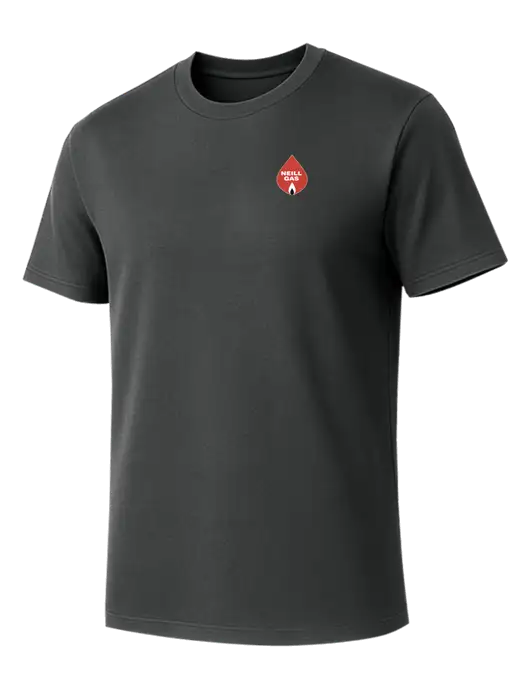 Allmade Charcoal Grey Organic Cotton Tee w/Neill Gas Logo