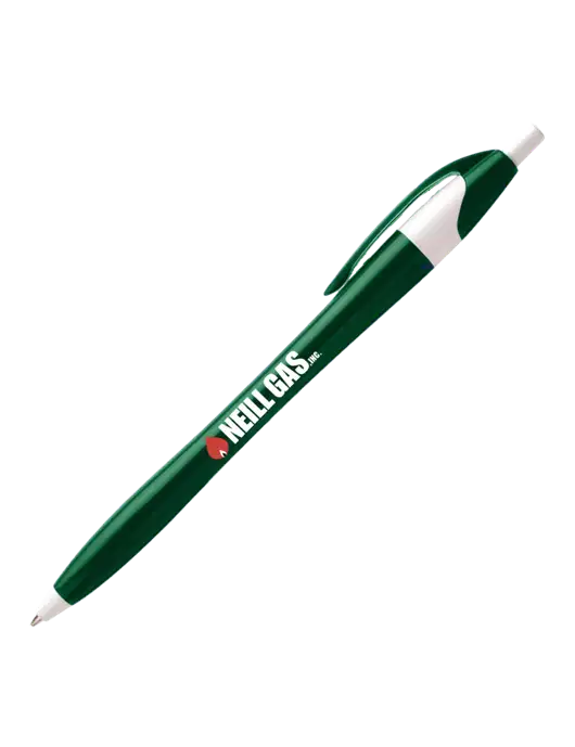 Novella Green/White Executive Pen - Blue Ink w/Neill Gas Logo