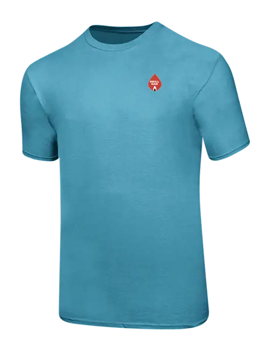 Ring Spun Light Sapphire 4.5 oz T-Shirt w/Neill Gas Logo