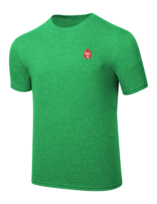 Simply Soft Kelly Green Frost 4.5oz  Poly/Combed Ring Spun Cotton T-Shirt w/Neill Gas Logo
