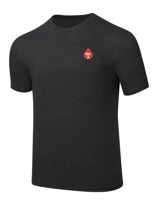 Simply Soft Black Frost 4.5oz  Poly/Combed Ring Spun Cotton T-Shirt w/Neill Gas Logo