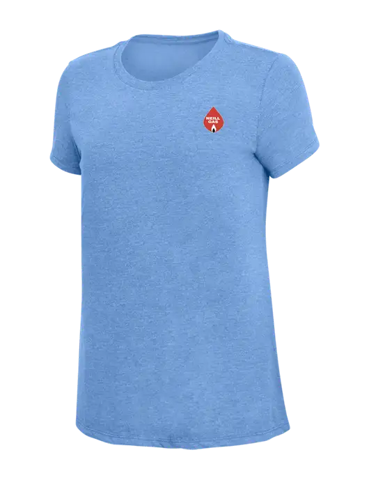 Womens Simply Soft Maritime Frost 4.5oz Poly/Combed Ring Spun Cotton T-Shirt
 w/Neill Gas Logo