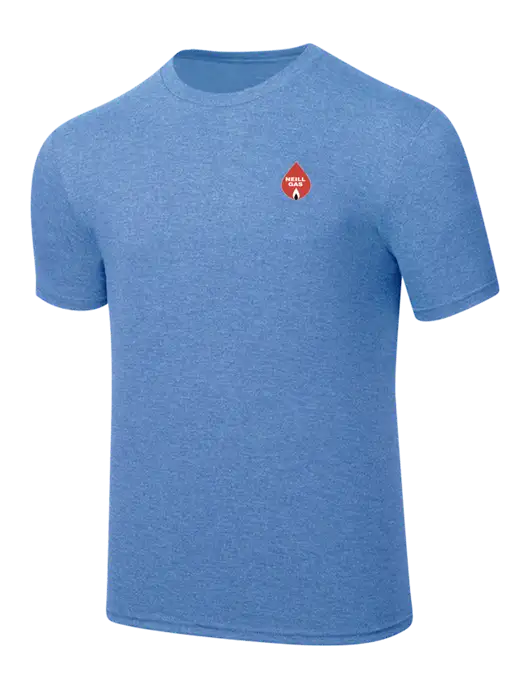 Simply Soft Carolina Blue Frost 4.5oz  Poly/Combed Ring Spun Cotton T-Shirt w/Neill Gas Logo