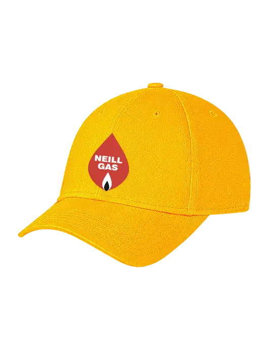 Yellow Gold Structured Soft Snap Closure Hook & Loop Cap w/Neill Gas Logo