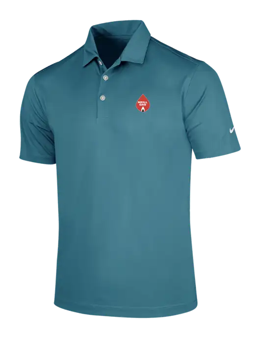 NIKE Dark Teal Dri-Fit Vertical Mesh Polo w/Neill Gas Logo