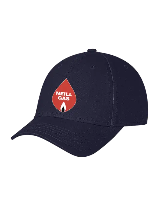 Navy Structured Soft Snap Closure Hook & Loop Cap w/Neill Gas Logo