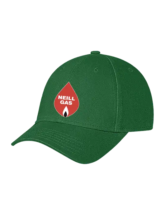 Kelly Green Structured Soft Snap Closure Hook & Loop Cap w/Neill Gas Logo