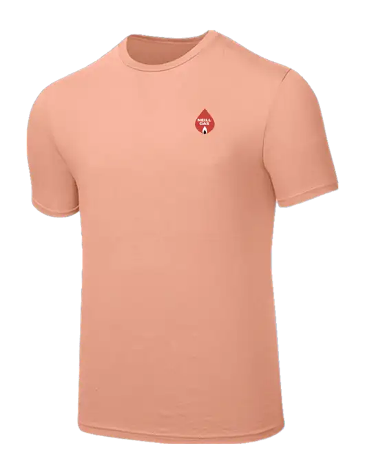 Seriously Soft Light Peach T-Shirt w/Neill Gas Logo
