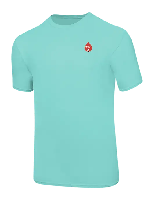 Ring Spun Seafoam 4.5 oz T-Shirt w/Neill Gas Logo