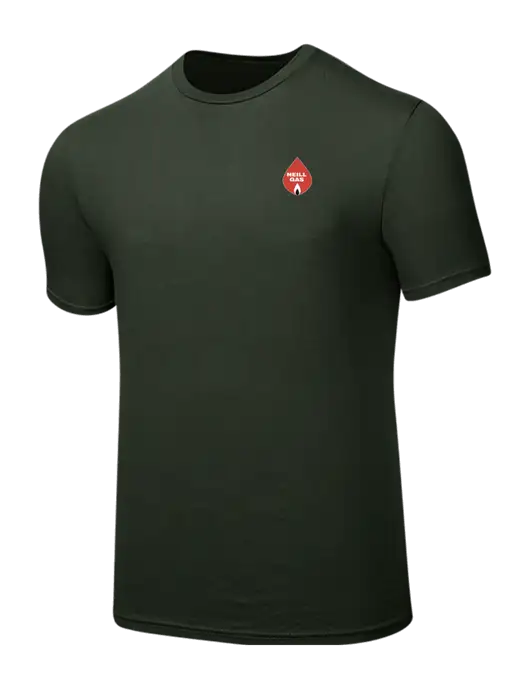 Seriously Soft Dark Olive T-Shirt w/Neill Gas Logo