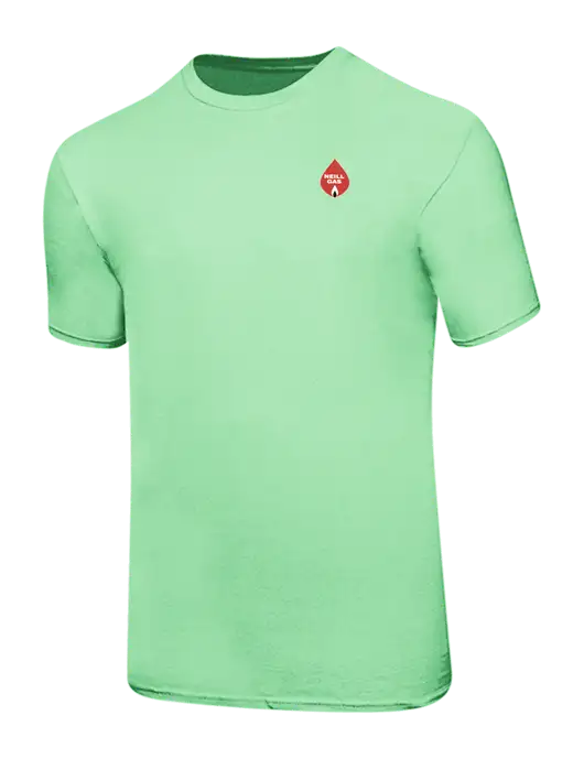 Ring Spun Light Green 4.5 oz T-Shirt w/Neill Gas Logo