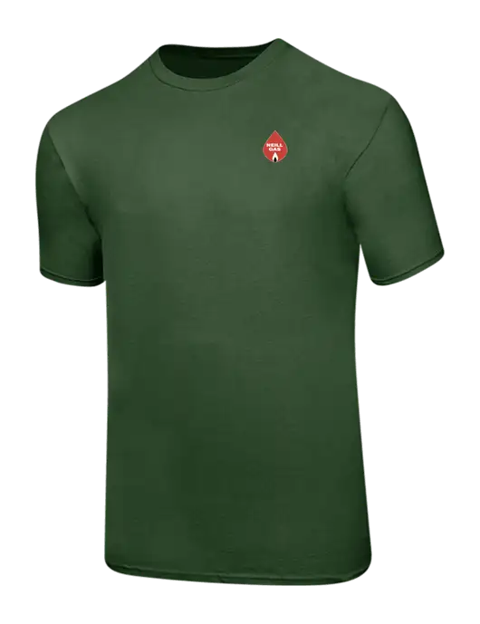 Ring Spun Dark Olive 4.5 oz T-Shirt w/Neill Gas Logo