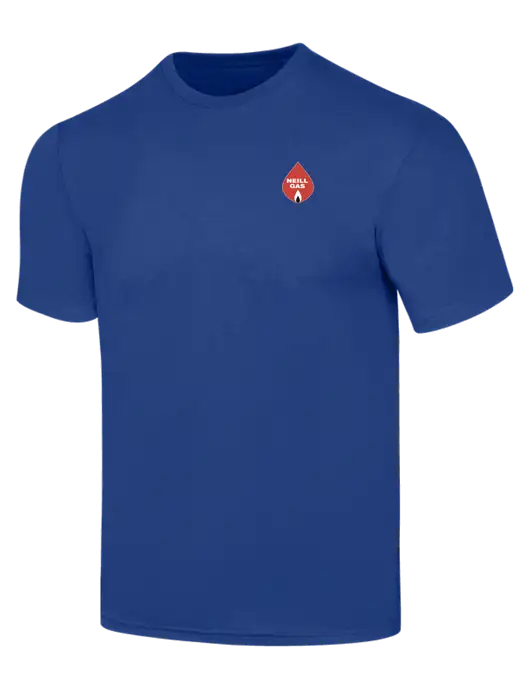 Simply Soft Dark Royal 4.5oz  Poly/Combed Ring Spun Cotton T-Shirt w/Neill Gas Logo