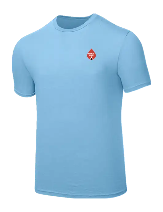 Seriously Soft Light Blue T-Shirt w/Neill Gas Logo