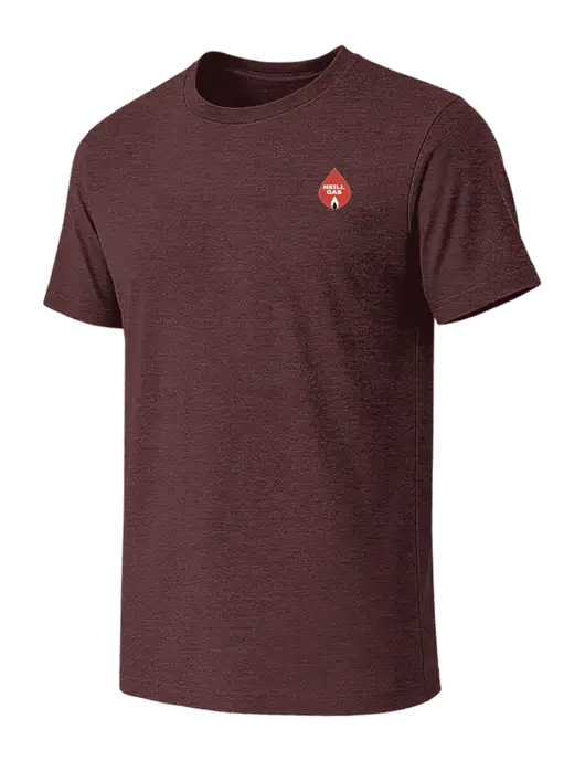 BELLA+CANVAS Heather Maroon CVC Short Sleeve Tee w/Neill Gas Logo
