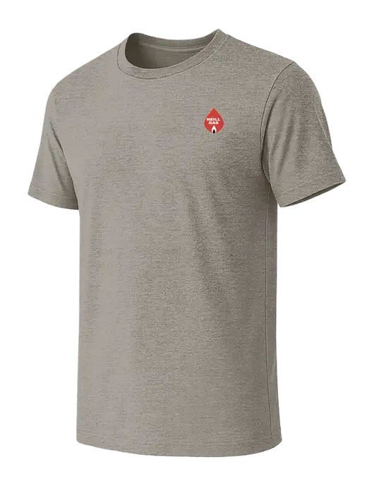 BELLA+CANVAS Heather Medium Brown CVC Short Sleeve Tee w/Neill Gas Logo