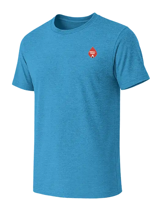 BELLA+CANVAS Heather Sapphire CVC Short Sleeve Tee w/Neill Gas Logo