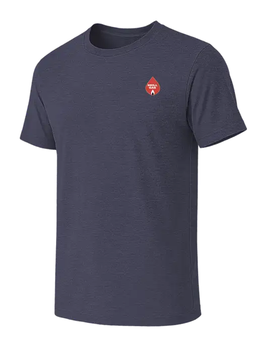 BELLA+CANVAS Heather Navy CVC Short Sleeve Tee w/Neill Gas Logo