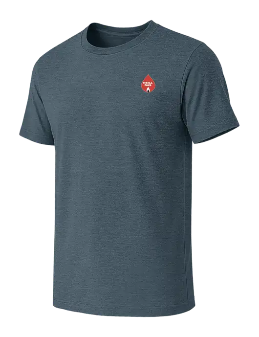 BELLA+CANVAS Heather Slate Blue CVC Short Sleeve Tee w/Neill Gas Logo