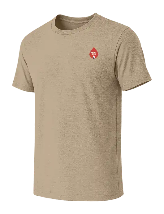 BELLA+CANVAS Heather Tan CVC Short Sleeve Tee w/Neill Gas Logo