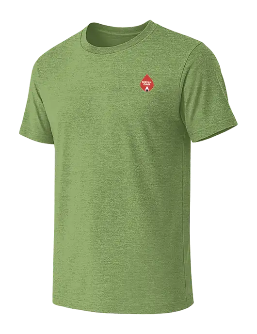 BELLA+CANVAS Heather Light Green CVC Short Sleeve Tee w/Neill Gas Logo