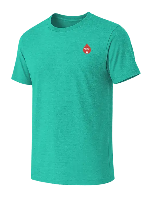 BELLA+CANVAS Heather Teal CVC Short Sleeve Tee w/Neill Gas Logo