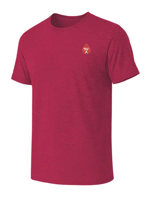 BELLA+CANVAS Heather Raspberry CVC Short Sleeve Tee w/Neill Gas Logo