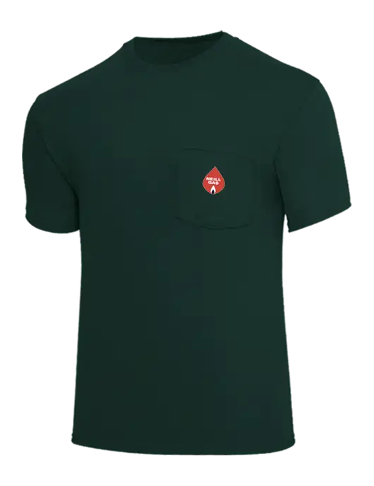 Core Blend Dark Green Pocket T-Shirt w/Neill Gas Logo