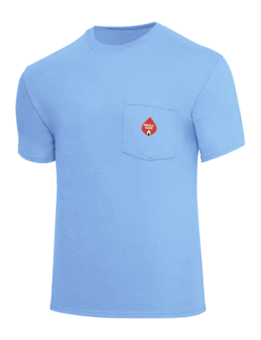Core Blend Light Blue Pocket T-Shirt w/Neill Gas Logo