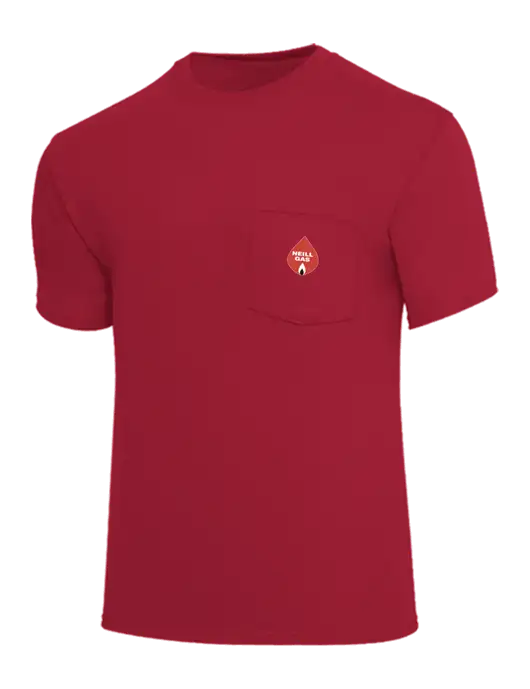 Core Blend Red Pocket T-Shirt w/Neill Gas Logo