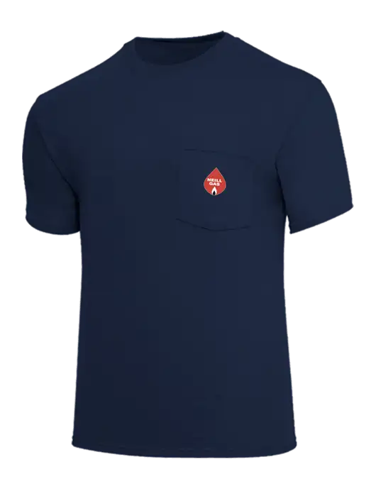 Core Blend Navy Pocket T-Shirt w/Neill Gas Logo