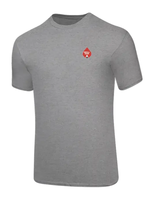 Core Blend Medium Grey Heather T-Shirt w/Neill Gas Logo