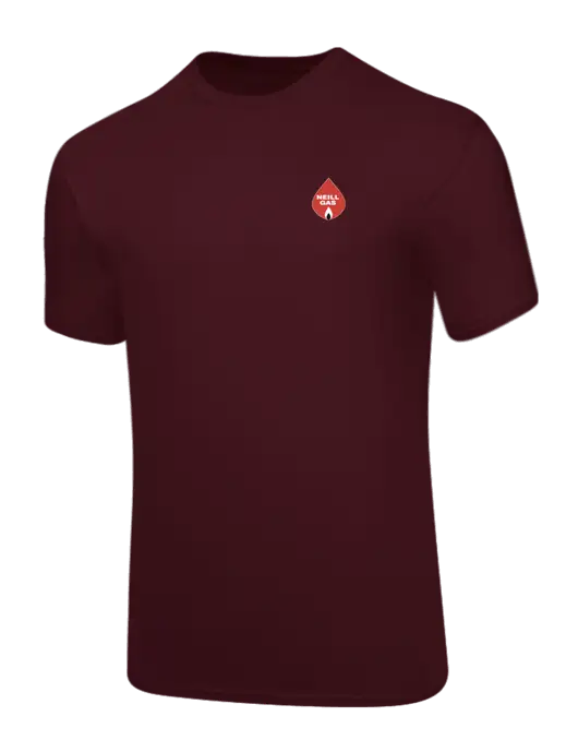 Core Blend Maroon T-Shirt w/Neill Gas Logo