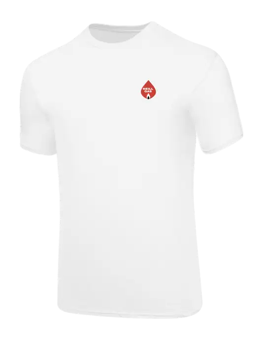Core Blend White T-Shirt w/Neill Gas Logo