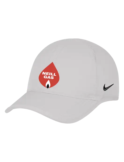 Nike White Featherlight Cap w/Neill Gas Logo