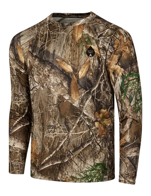 Russell Outdoors Realtree Edge Camo Performance Long Sleeve T-Shirt w/Neill Gas Logo