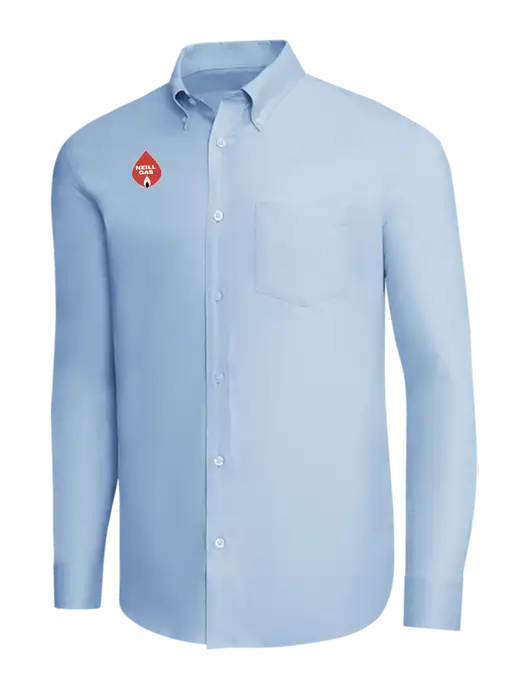Brooks Brothers Light Blue Wrinkle-Free Stretch Pinpoint Shirt w/Neill Gas Logo