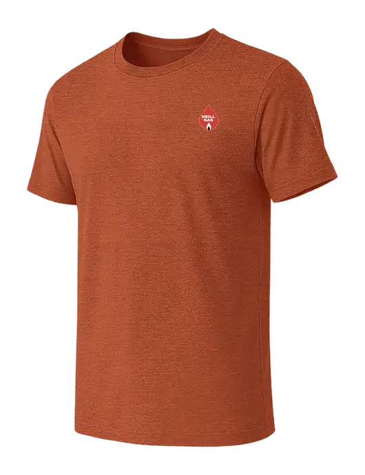 BELLA+CANVAS Burnt Orange Heather CVC Short Sleeve Tee w/Neill Gas Logo