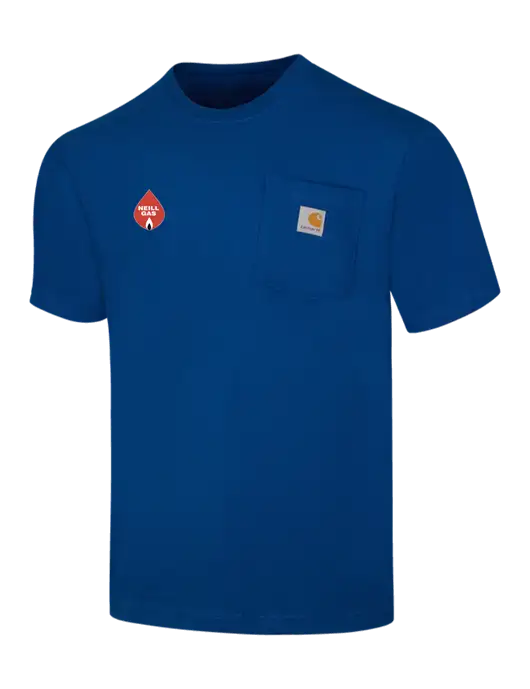 Carhartt Loose Fit Workwear Dark Sapphire Short Sleeve Pocket T-Shirt w/Neill Gas Logo