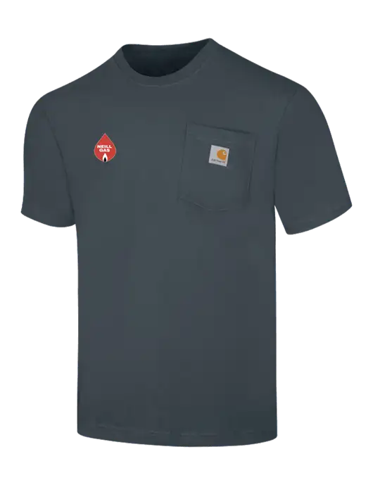 Carhartt Loose Fit Workwear Dark Slate Blue Short Sleeve Pocket T-Shirt w/Neill Gas Logo