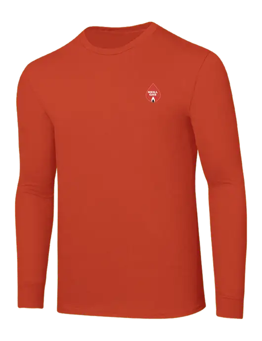 Core Blend Dark Orange Long Sleeve Tee w/Neill Gas Logo