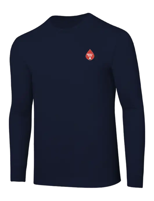 Core Blend Navy Long Sleeve Tee w/Neill Gas Logo