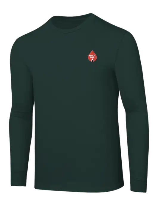 Core Blend Dark Green Long Sleeve Tee w/Neill Gas Logo