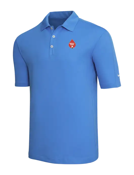 Nike Light Royal Blue Tech Sport Dri-FIT Polo w/Neill Gas Logo