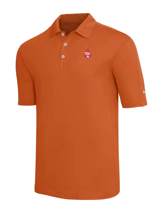 Nike Orange Tech Sport Dri-FIT Polo w/Neill Gas Logo