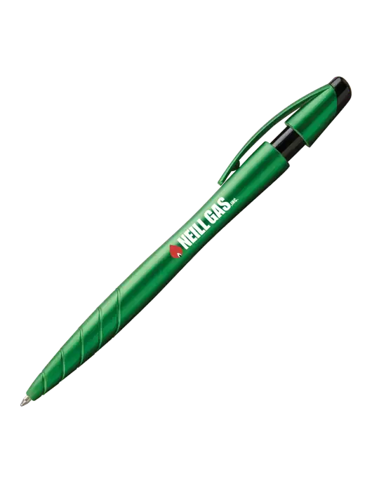 Awali Green Metallic Pen - Black Ink w/Neill Gas Logo