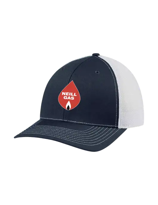 Richardson Adjustable Snapback Original 112 Trucker Cap Navy w/White Mesh w/Neill Gas Logo