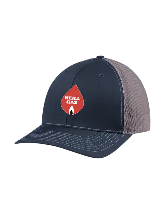 Richardson Adjustable Snapback Original 112 Trucker Cap Navy w/Charcoal Mesh w/Neill Gas Logo