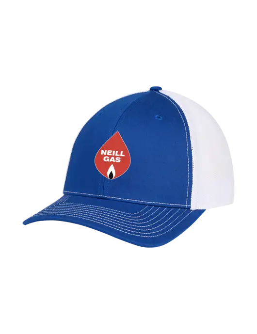 Richardson Adjustable Snapback Original 112 Trucker Cap Royal w/White Mesh w/Neill Gas Logo