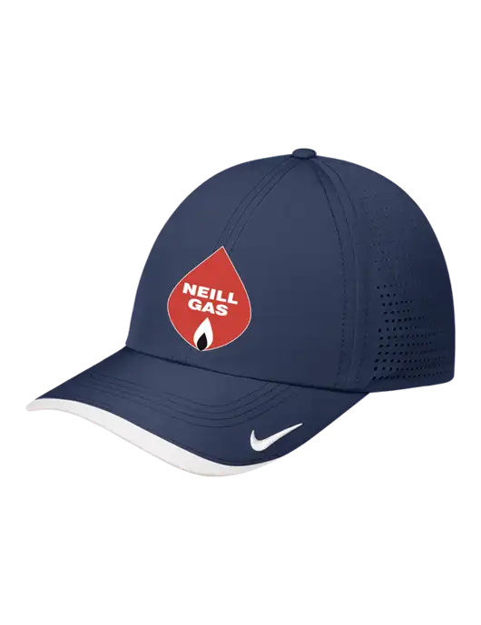 Nike Navy/White Dri-FIT Perforated Performance Cap w/Neill Gas Logo